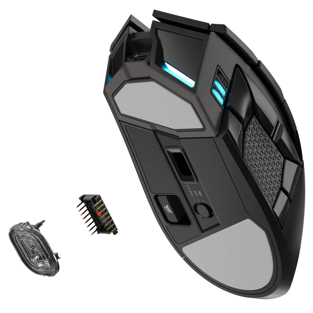 עכבר גיימינג אלחוטי CORSAIR DARKSTAR WIRELESS RGB MMO Gaming