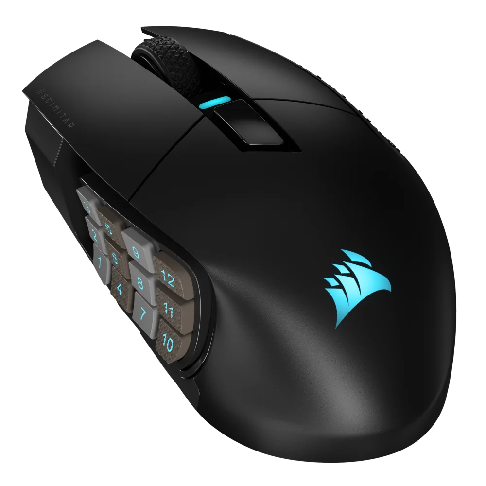 עכבר גיימינג אלחוטי CORSAIR SCIMITAR ELITE WIRELESS MMO Gaming