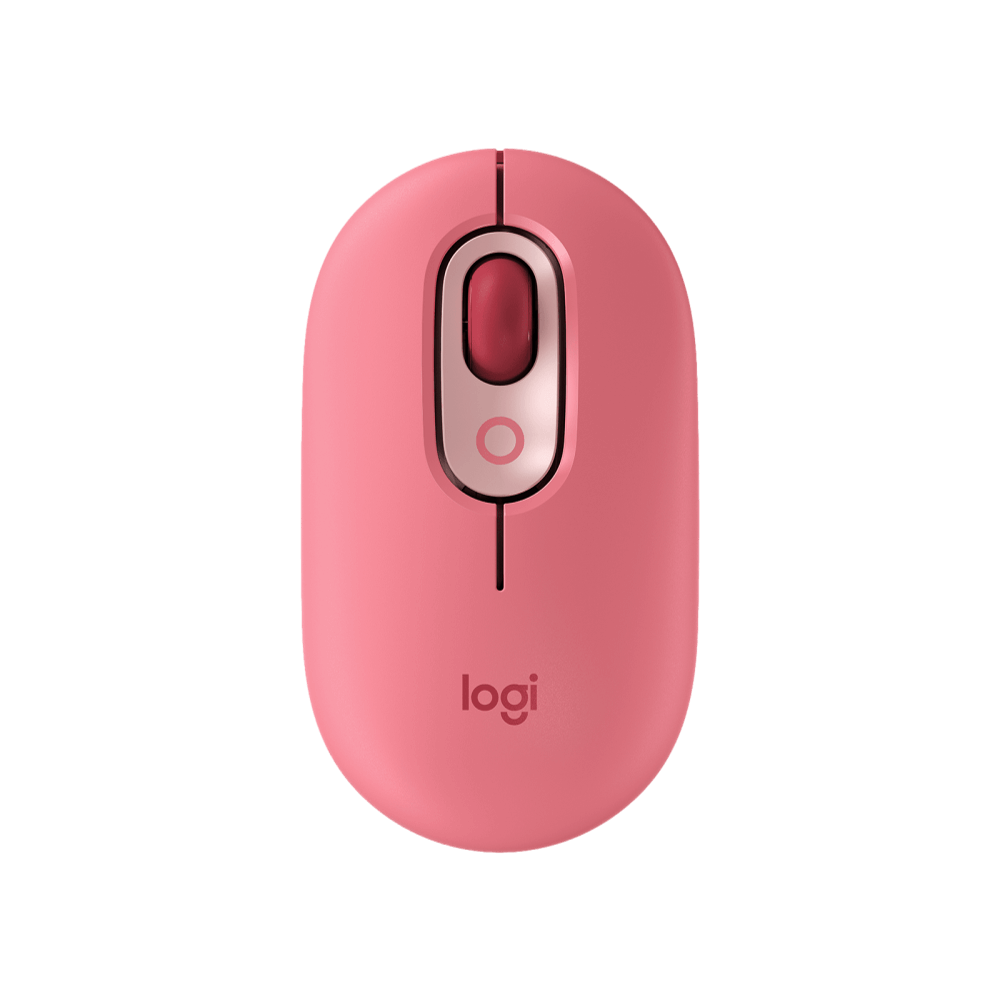 עכבר אלחוטי בצבע אדום ורוד LOGITECH POP 2.4GHZ/BT