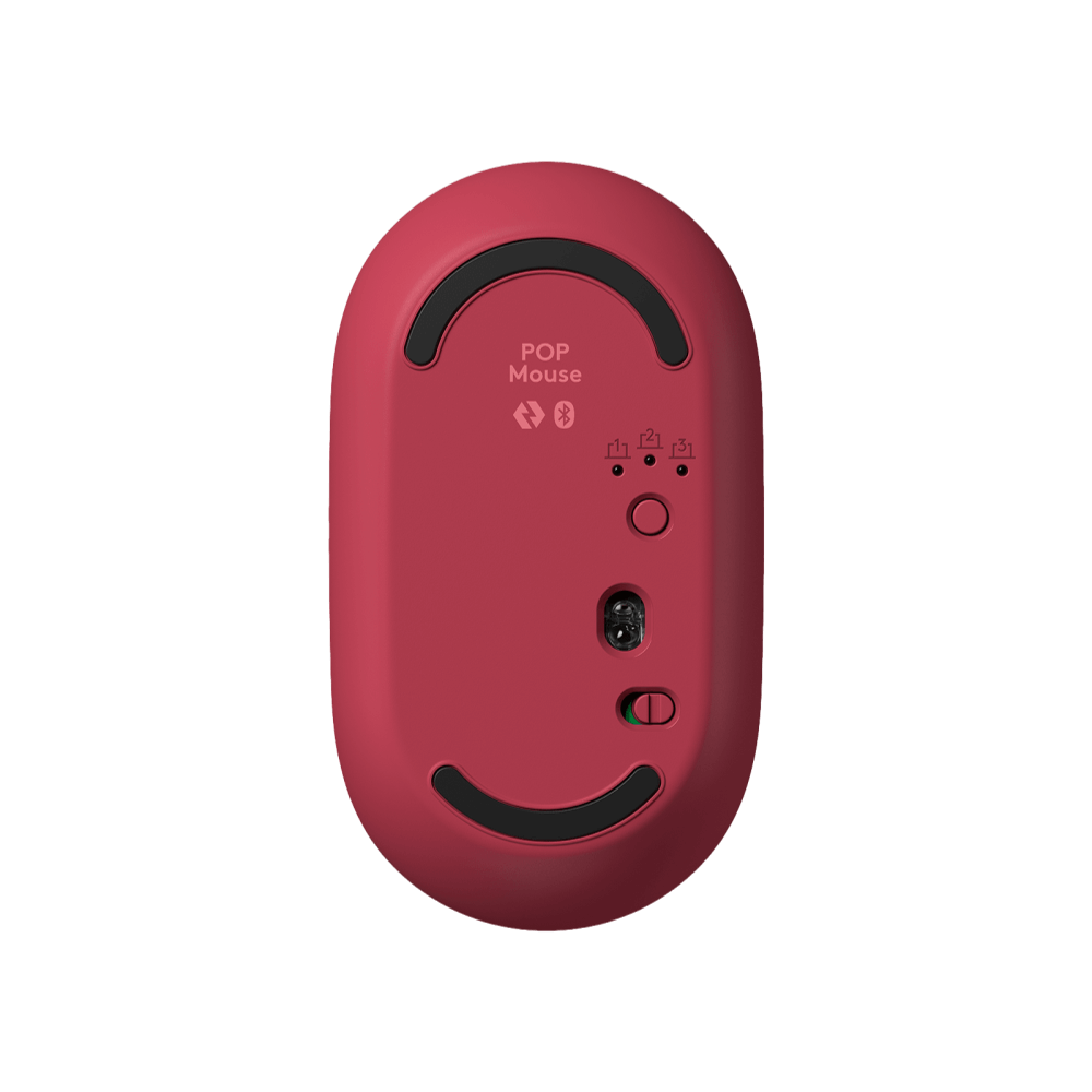 עכבר אלחוטי בצבע אדום ורוד LOGITECH POP 2.4GHZ/BT