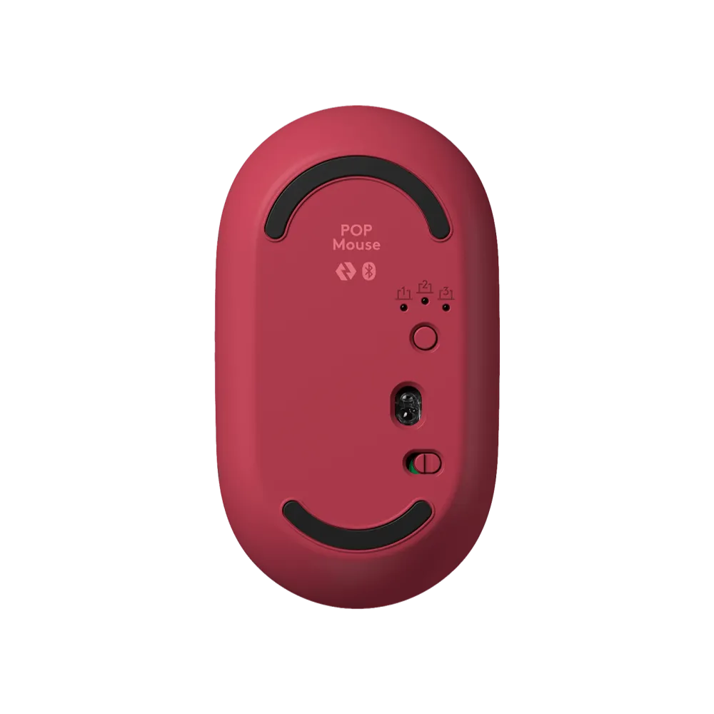 עכבר אלחוטי בצבע אדום ורוד LOGITECH POP 2.4GHZ/BT