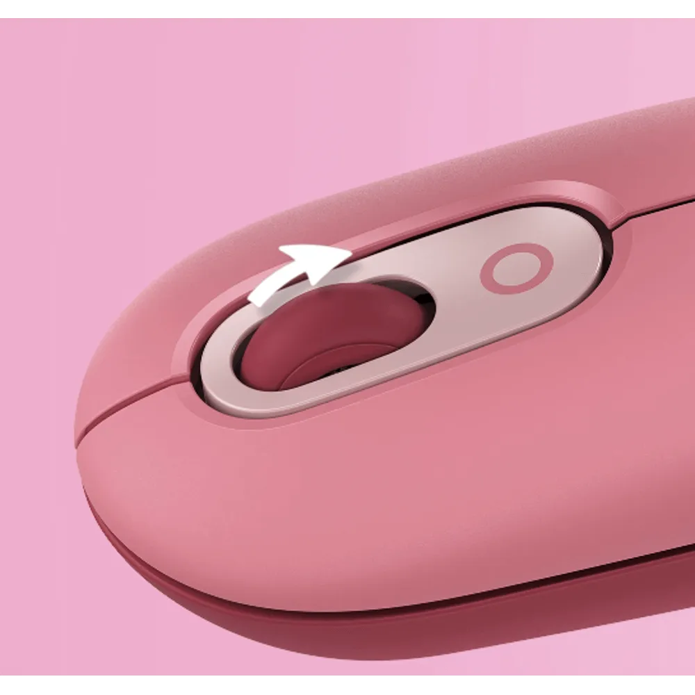 עכבר אלחוטי בצבע אדום ורוד LOGITECH POP 2.4GHZ/BT