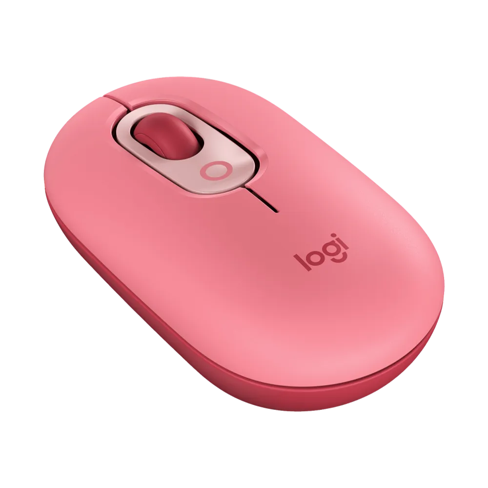 עכבר אלחוטי בצבע אדום ורוד LOGITECH POP 2.4GHZ/BT