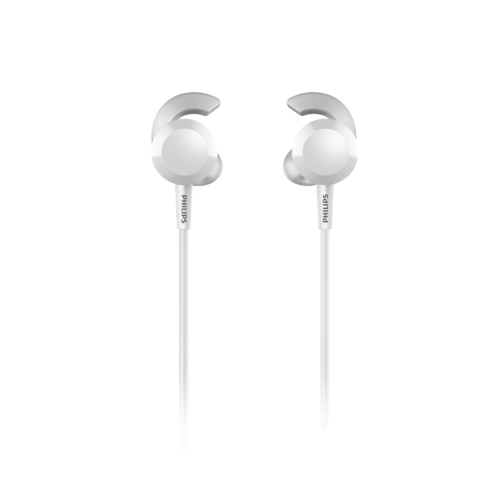 אוזניות כפתור אלחוטיות PHILIPS In-ear wireless headphones בצבע לבן