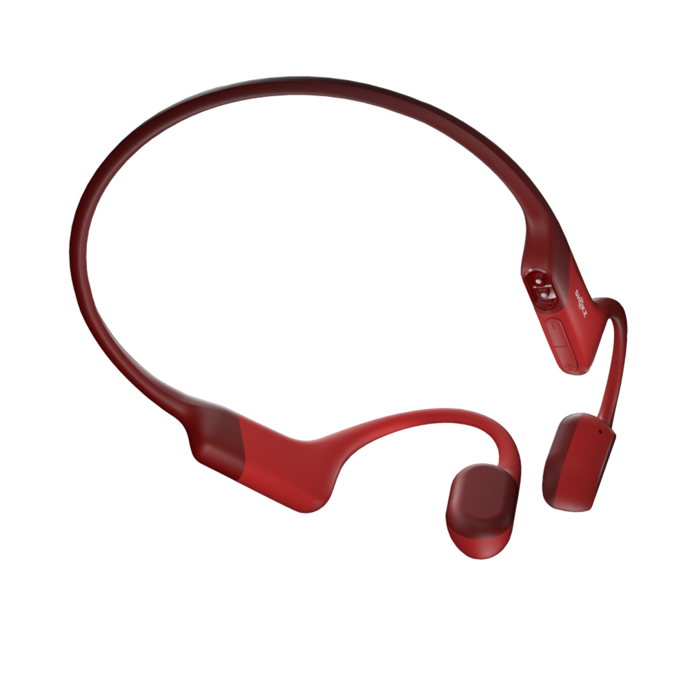 אוזניות ספורט אלחוטיות OPENRUN SHOKZ בצבע אדום
