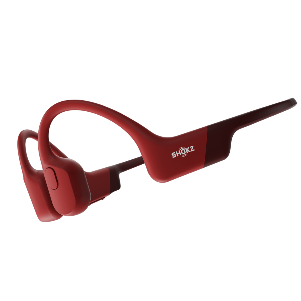 אוזניות ספורט אלחוטיות OPENRUN SHOKZ בצבע אדום