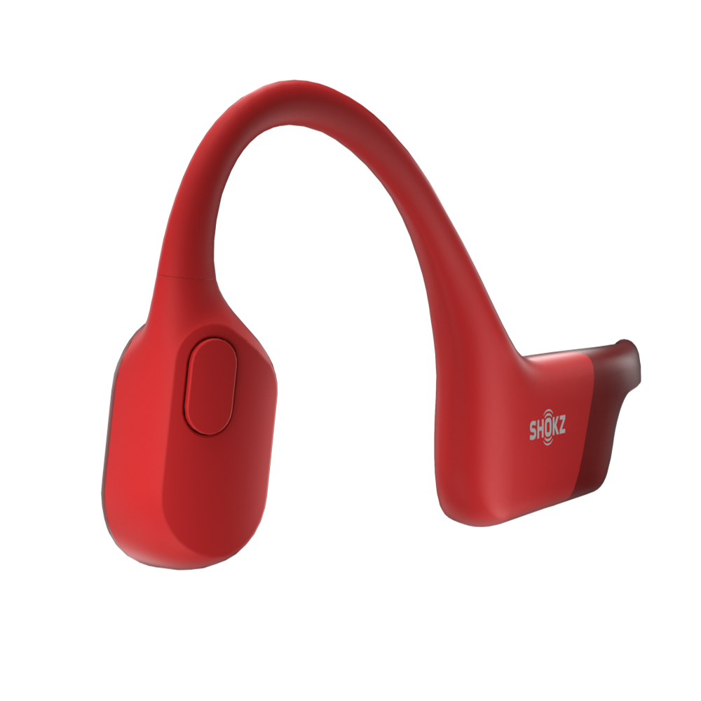 אוזניות ספורט אלחוטיות OPENRUN SHOKZ בצבע אדום