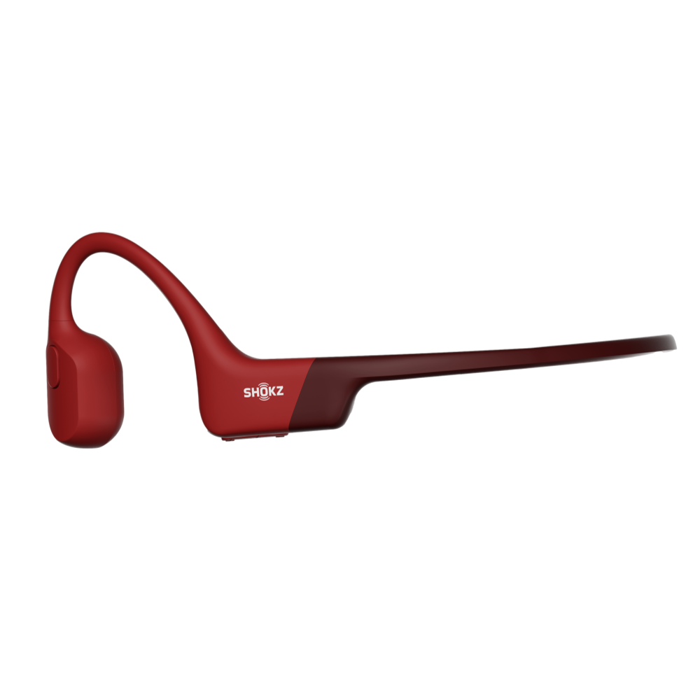אוזניות ספורט אלחוטיות OPENRUN SHOKZ בצבע אדום