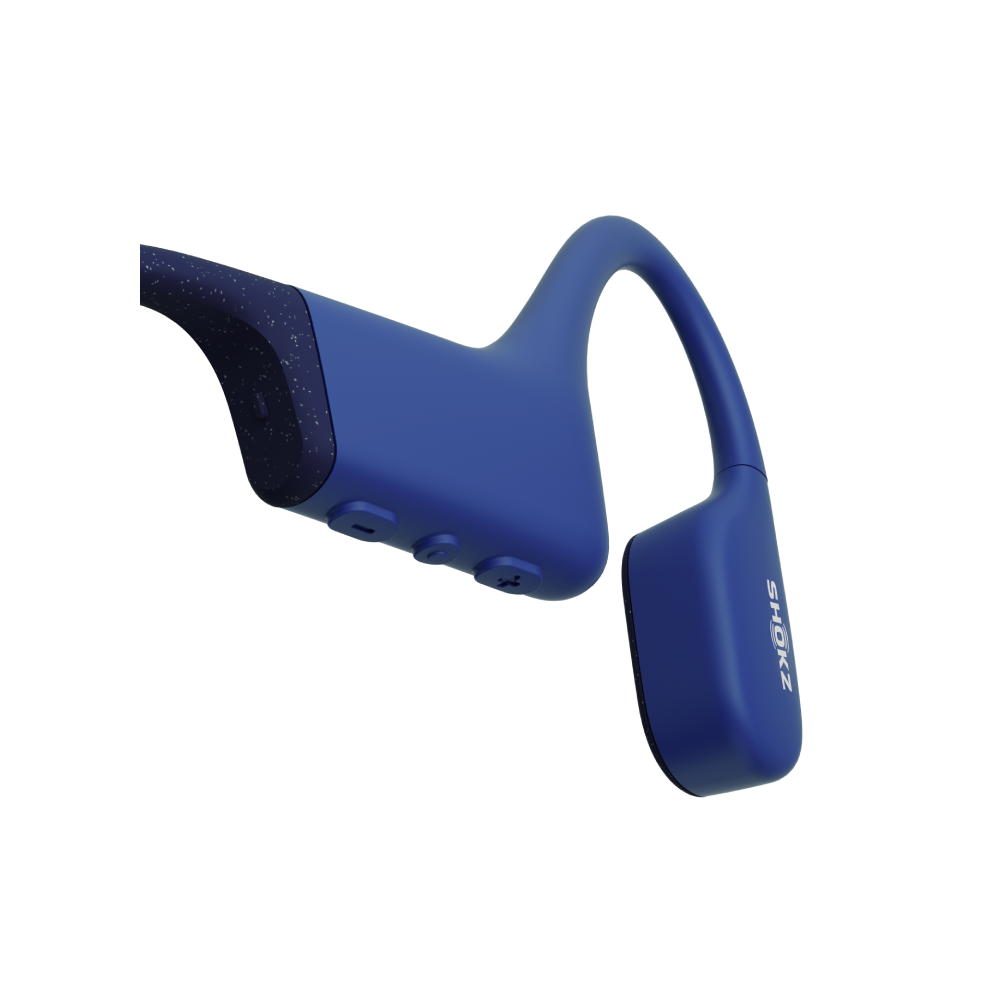 אוזניות ספורט עצםMP3+שחיה SHOKZ OPENSWIM צבע כחול
