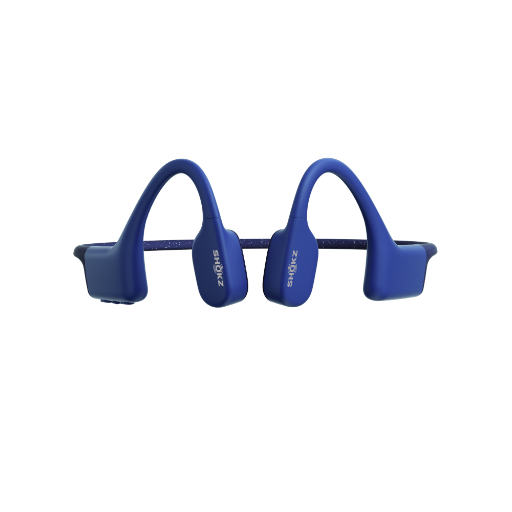 אוזניות ספורט עצםMP3+שחיה SHOKZ OPENSWIM צבע כחול