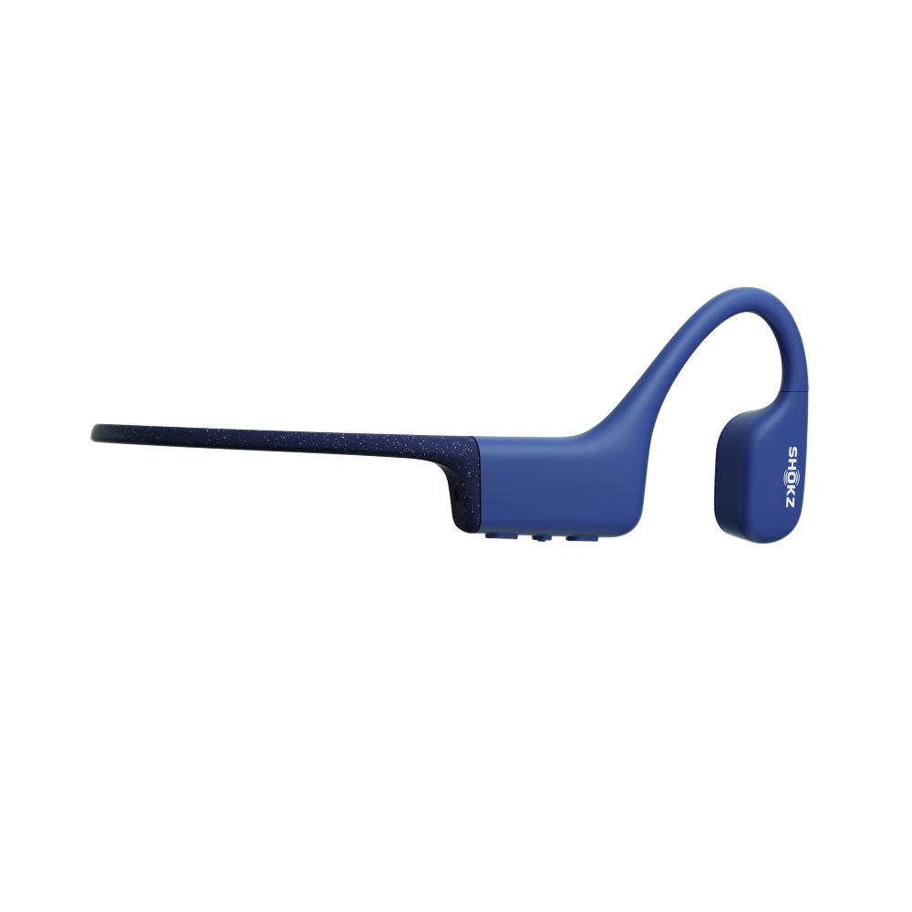 אוזניות ספורט עצםMP3+שחיה SHOKZ OPENSWIM צבע כחול