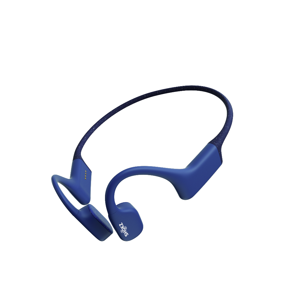 אוזניות ספורט עצםMP3+שחיה SHOKZ OPENSWIM צבע כחול