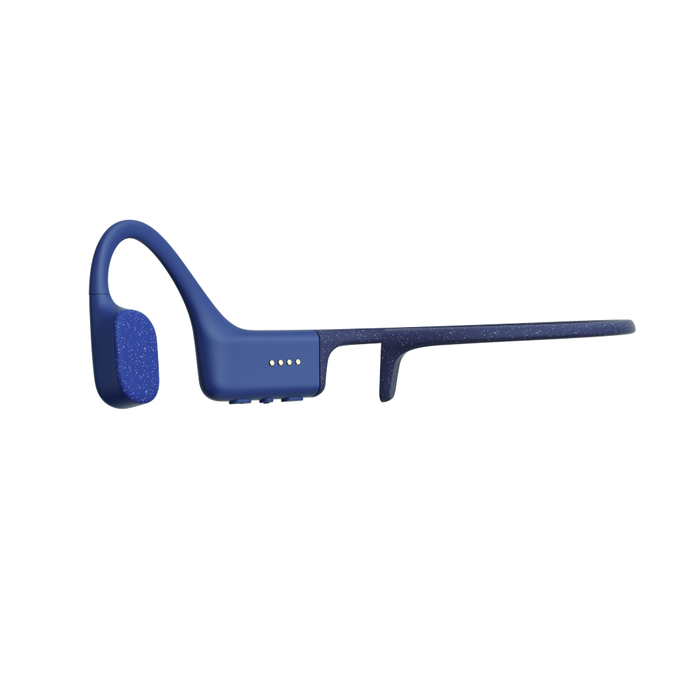 אוזניות ספורט עצםMP3+שחיה SHOKZ OPENSWIM צבע כחול
