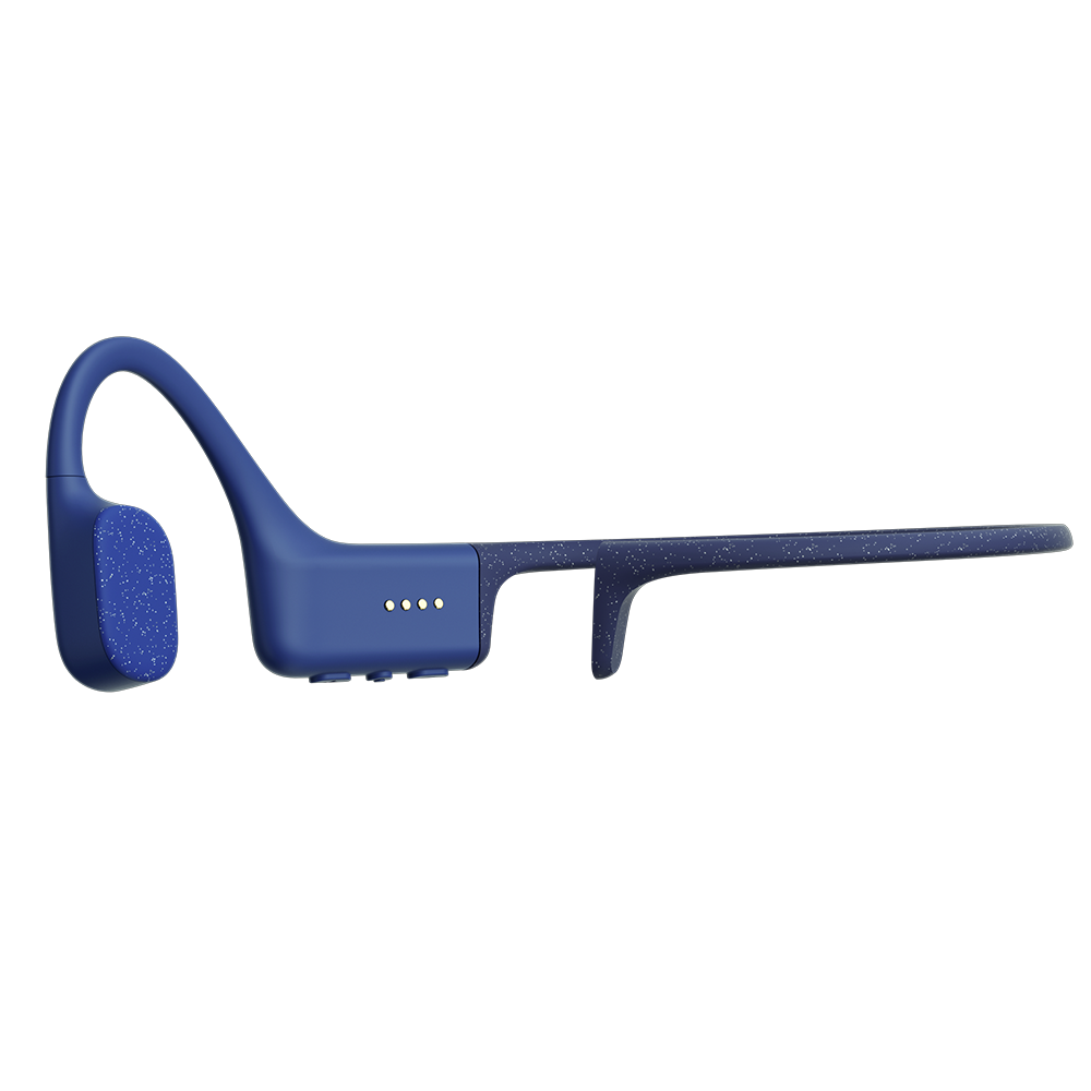 אוזניות ספורט עצםMP3+שחיה SHOKZ OPENSWIM צבע כחול