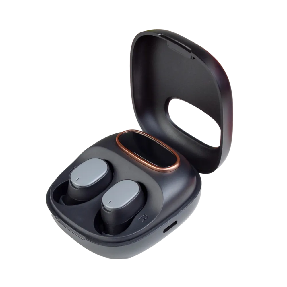 אוזניות אלחוטיות נטענות מבית MIRACASE דגם TRUE WIRELESS EARBUDS MTWS120 בצבע שחור