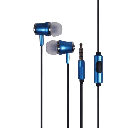 אוזניות חוטיות + מיקרופון Sliver Line FDH-105 - כחול