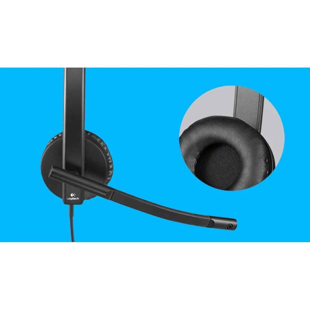אוזניות סטריאו עם מיקרופון Logitech USB H570e Retail