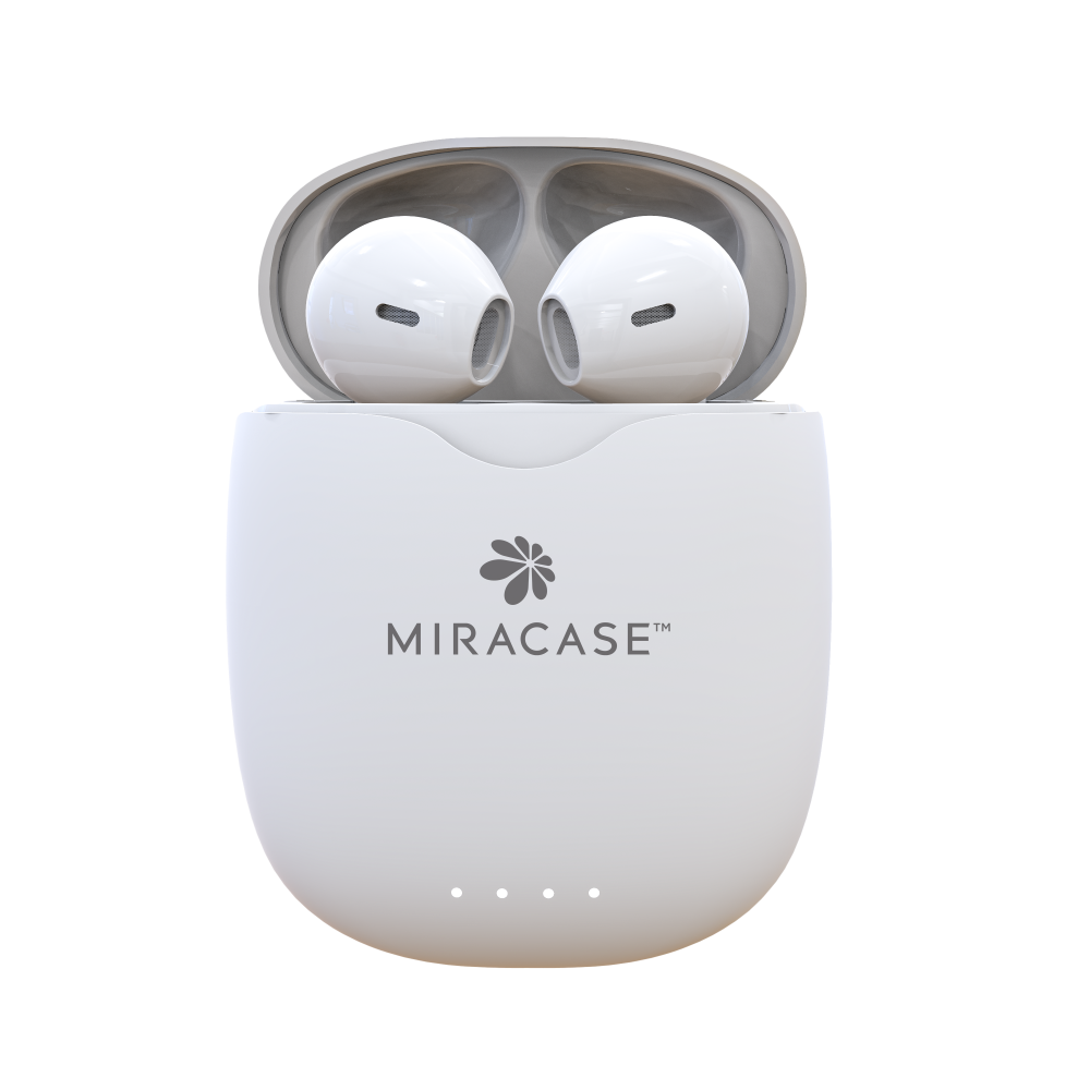 אוזניות אלחוטיות נטענות מבית MIRACASE דגם TRUE WIRELESS EARBUDS MTWS80 בצבע לבן