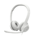 אוזניות עם מיקרופון וחיבור USB Logitech H390 – צבע לבן