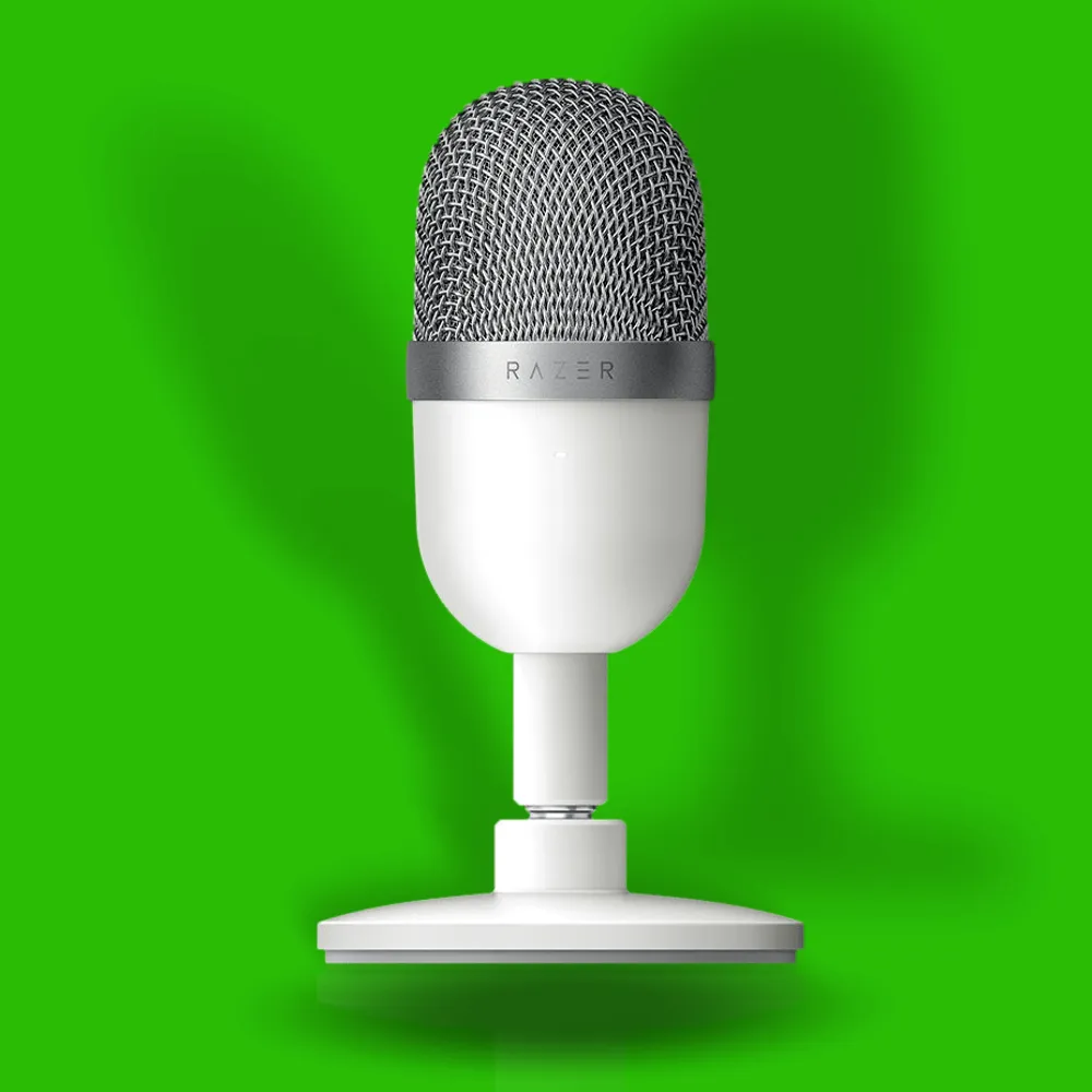 מיקרופון בצבע לבן מבית RAZER דגם SEIREN MINI MERCU