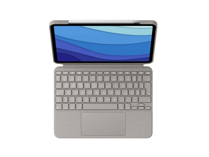 מארז מקלדת נרתיק Logitech COMBO TOUCH - עבור iPad Air (שחור ואפור)