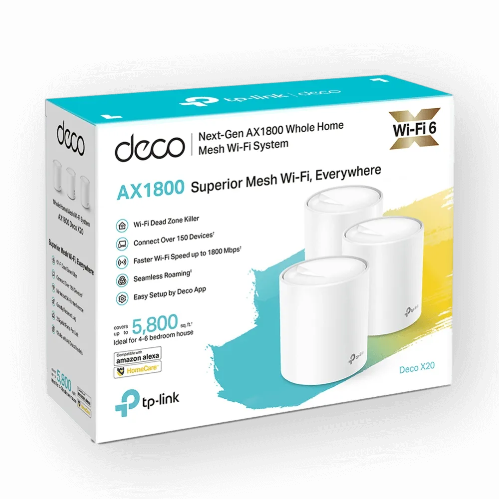 3 יח' באריזה של מגדיל טווח מדגם Deco X20 Tp-Link