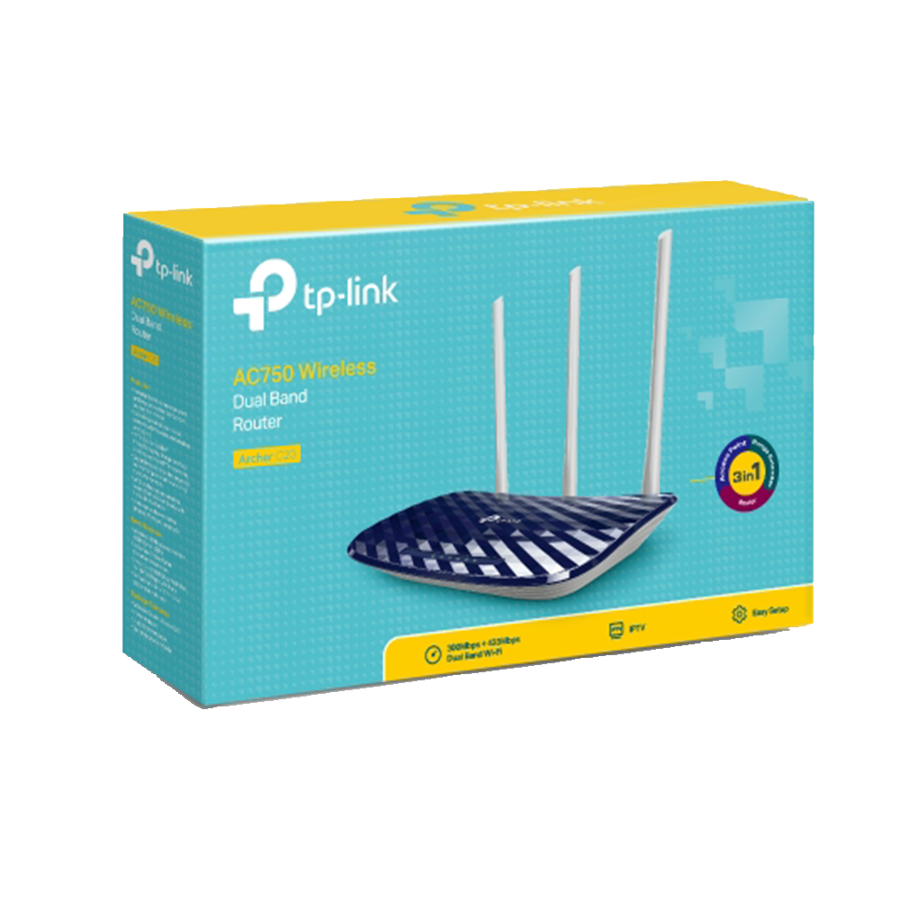 נתב אלחוטי Tp-link ARCHER C20 AC 750MBPS