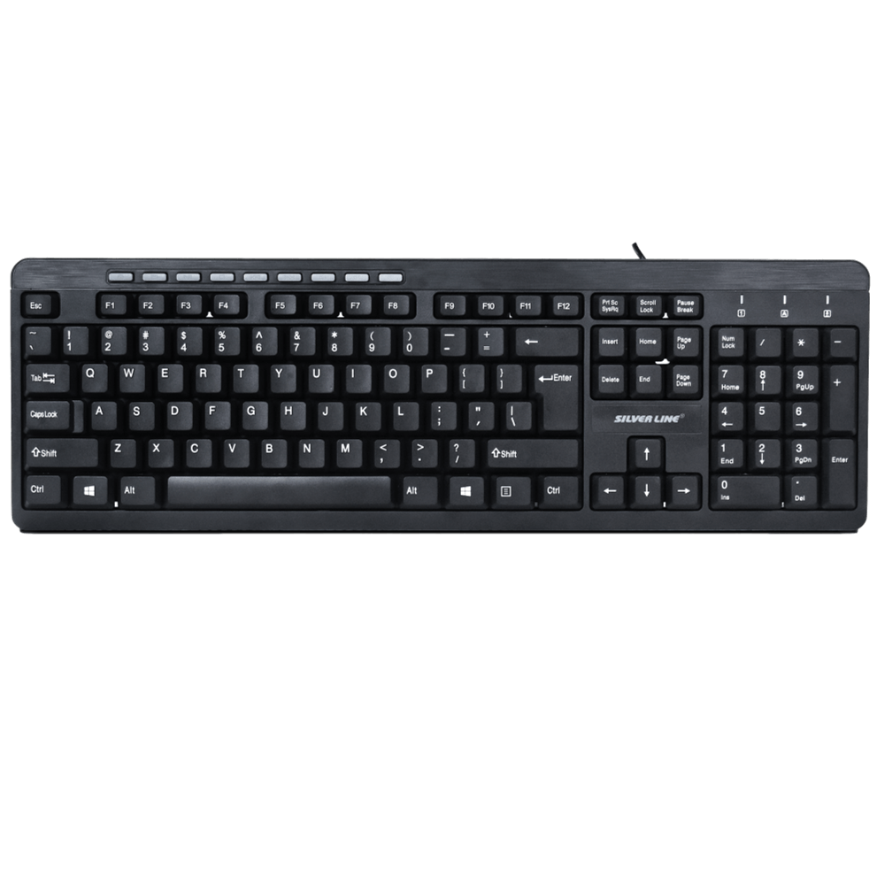 מקלדת חוטית מבית SILVER LINE דגם KB-MM818 תומכת בשפות: עברית ואנגלית