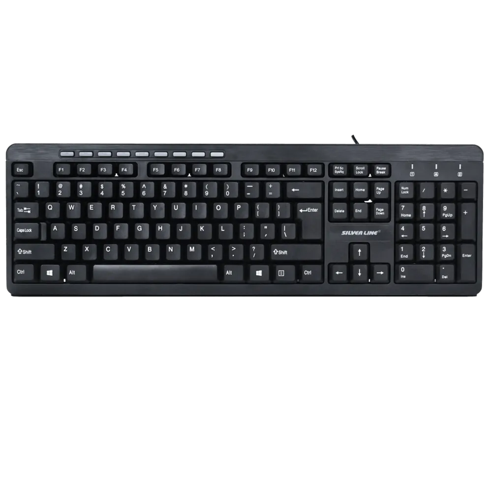 מקלדת חוטית מבית SILVER LINE דגם KB-MM818 תומכת בשפות: עברית ואנגלית