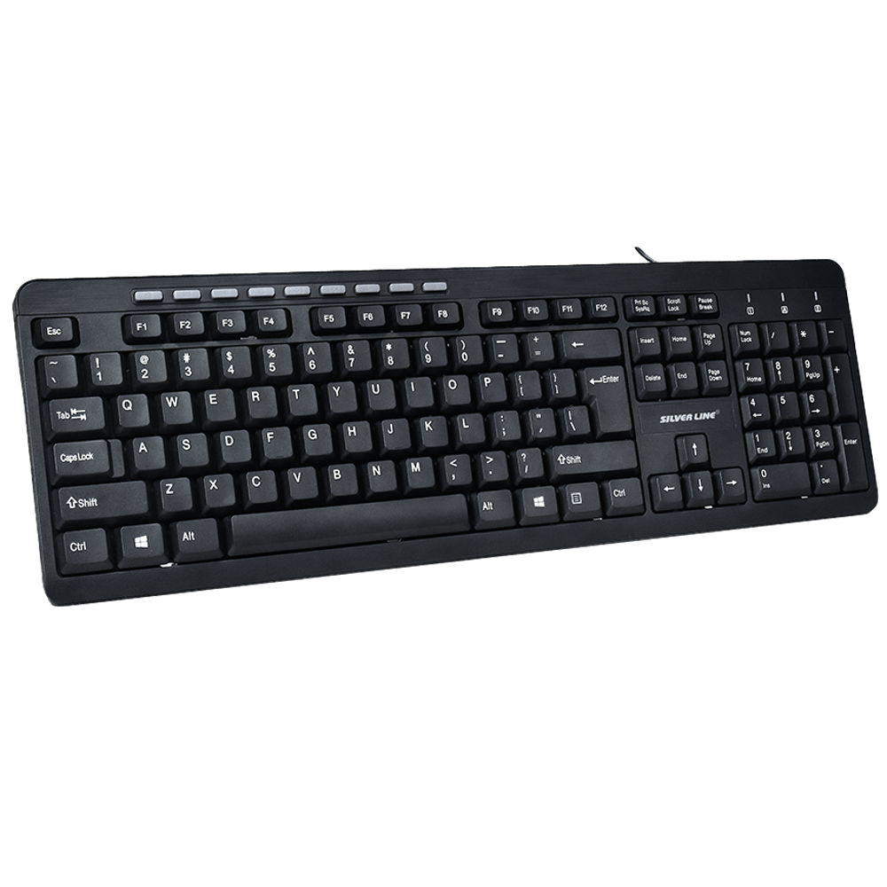 מקלדת מבית SILVER LINE דגם KB-MM818, תומכת בשפות: אנגלית-עברית-רוסית