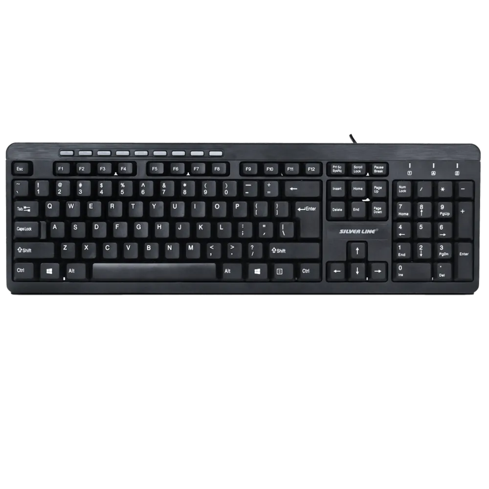 מקלדת מבית SILVER LINE דגם KB-MM818, תומכת בשפות: אנגלית-עברית-רוסית