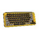 מקלדת מכאנית אלחוטית שחור צהוב LOGITECH POP KEYS