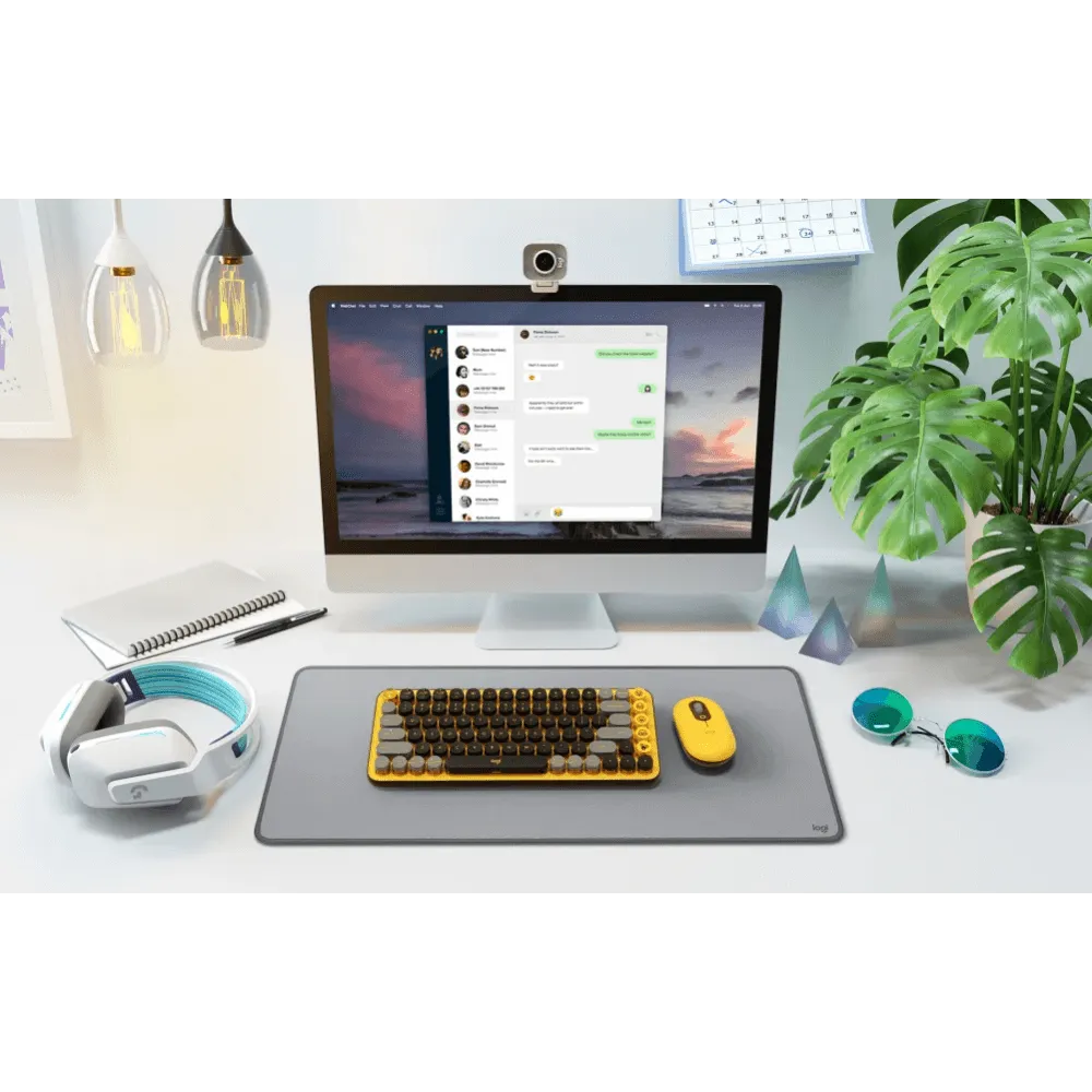 מקלדת מכאנית אלחוטית שחור צהוב LOGITECH POP KEYS