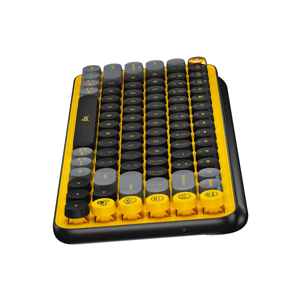 מקלדת מכאנית אלחוטית שחור צהוב LOGITECH POP KEYS