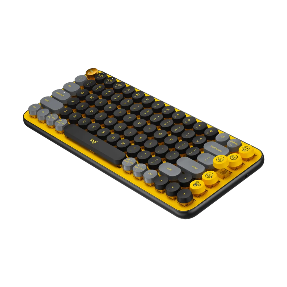מקלדת מכאנית אלחוטית שחור צהוב LOGITECH POP KEYS