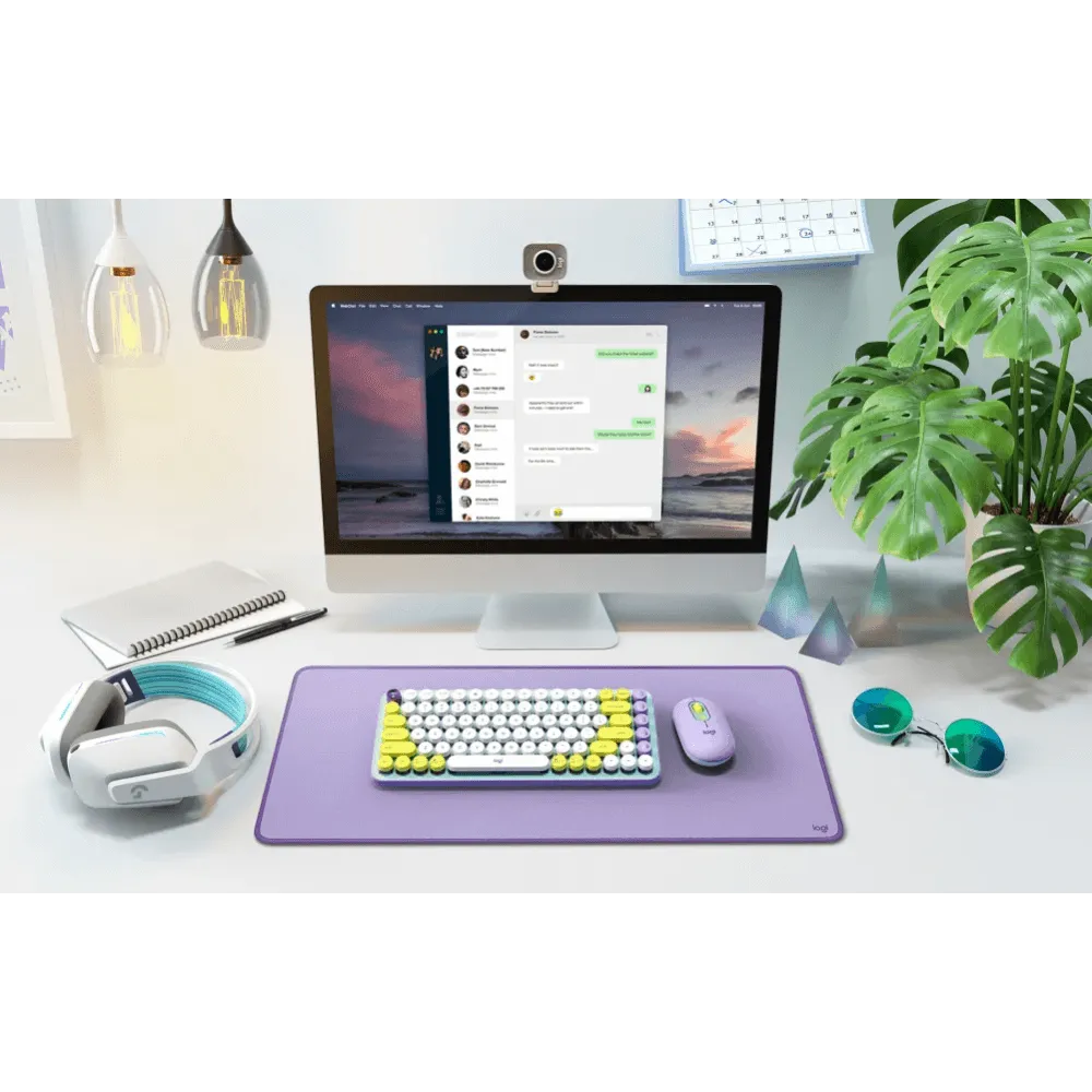 מקלדת מכאנית אלחוטית סגול, לבן, צהוב, מנטה צהוב LOGITECH POP KEYS