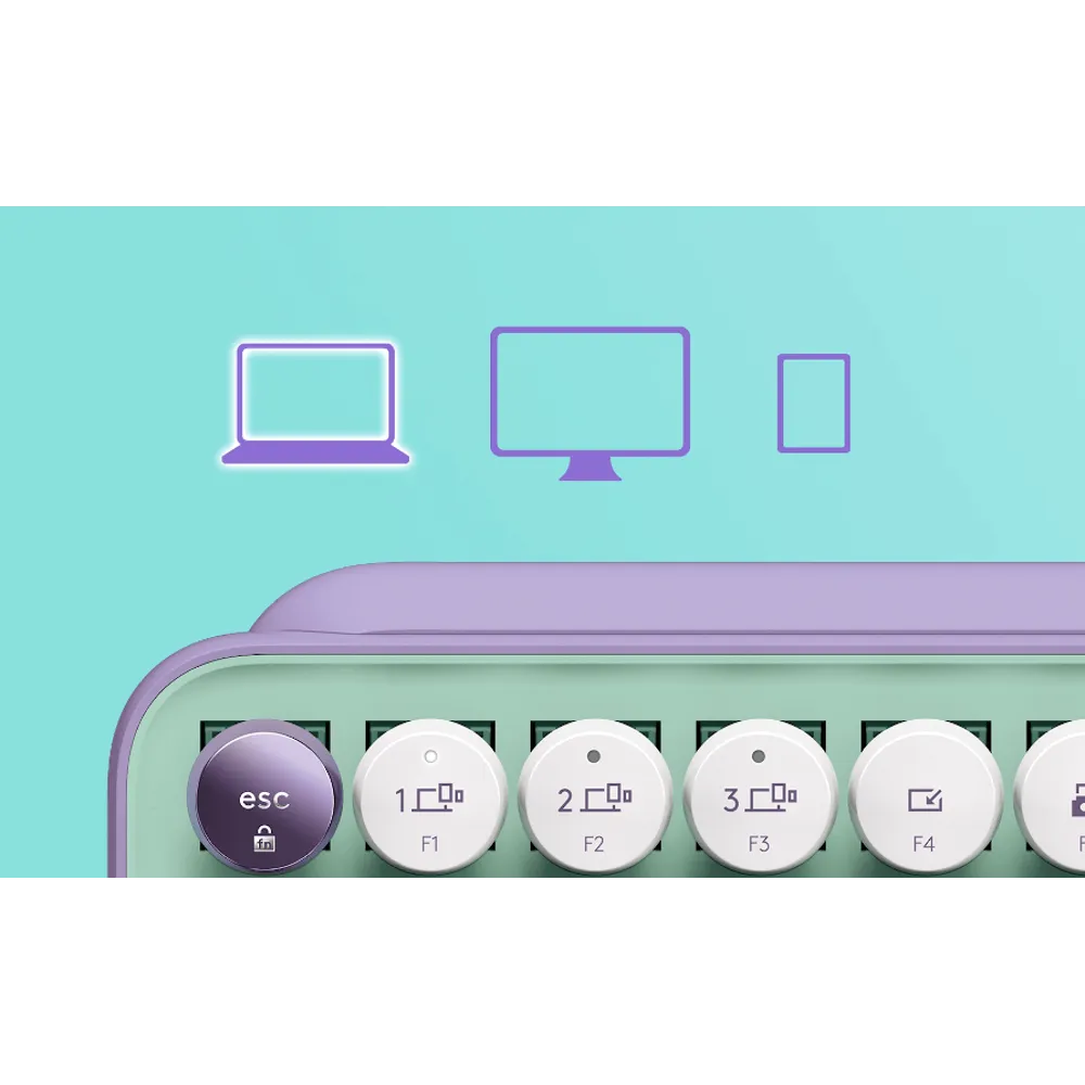 מקלדת מכאנית אלחוטית סגול, לבן, צהוב, מנטה צהוב LOGITECH POP KEYS