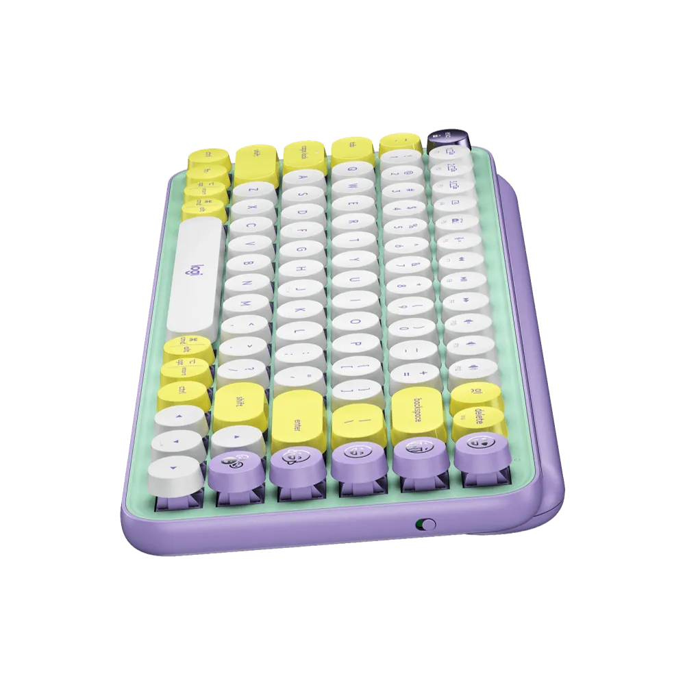 מקלדת מכאנית אלחוטית סגול, לבן, צהוב, מנטה צהוב LOGITECH POP KEYS