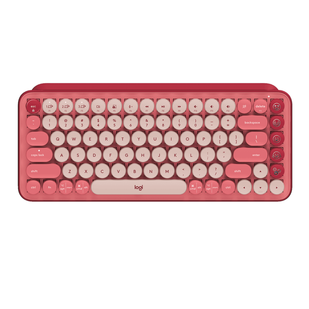 מקלדת מכאנית אלחוטית אודם, ורוד LOGITECH POP Keys