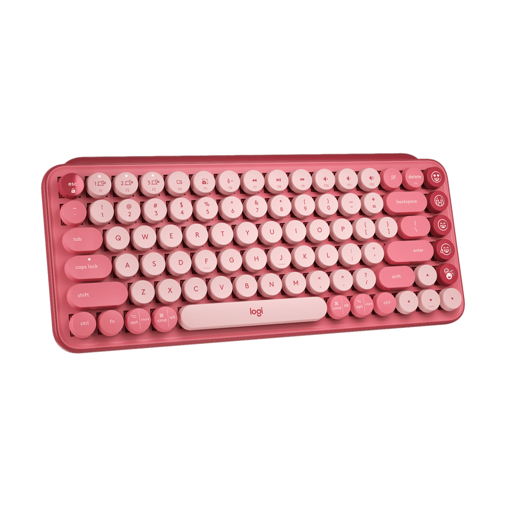 מקלדת מכאנית אלחוטית אודם, ורוד LOGITECH POP Keys