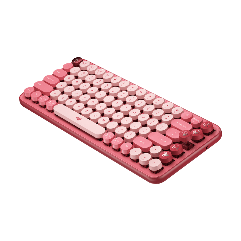 מקלדת מכאנית אלחוטית אודם, ורוד LOGITECH POP Keys