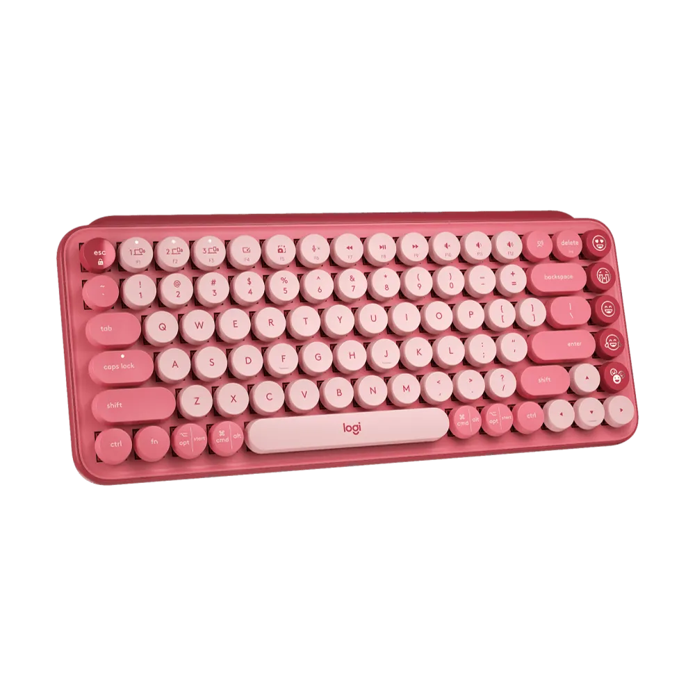 מקלדת מכאנית אלחוטית אודם, ורוד LOGITECH POP Keys