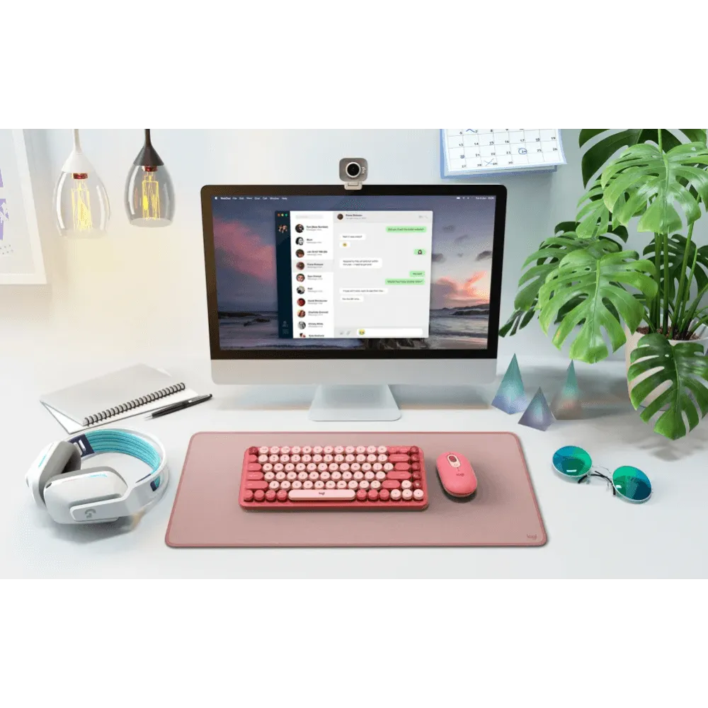 מקלדת מכאנית אלחוטית אודם, ורוד LOGITECH POP Keys