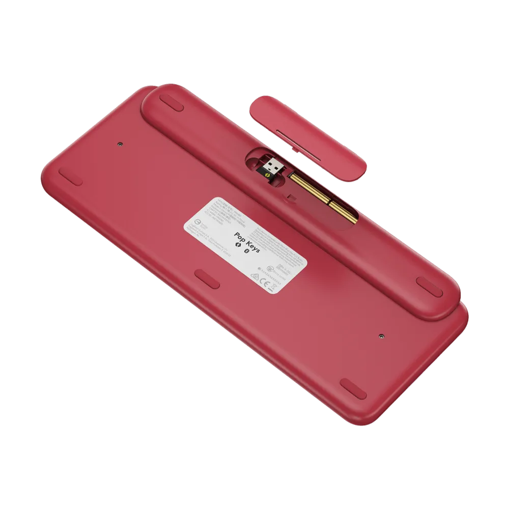 מקלדת מכאנית אלחוטית אודם, ורוד LOGITECH POP Keys