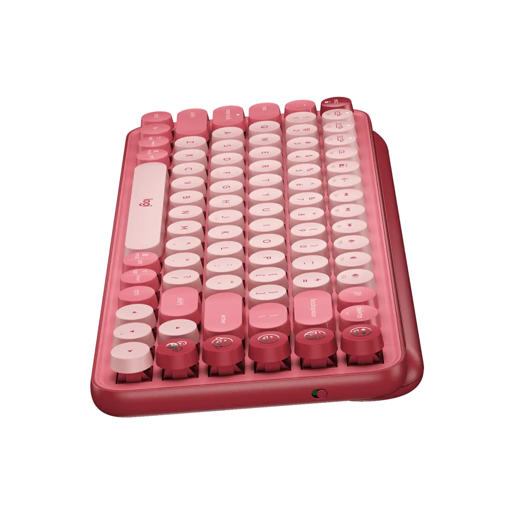 מקלדת מכאנית אלחוטית אודם, ורוד LOGITECH POP Keys