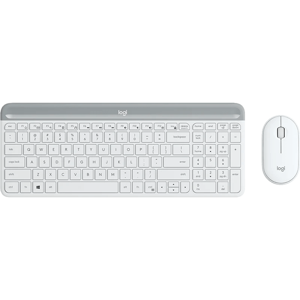 מקלדת דקה ועכבר מבית LOGITECH דגם MK470 בצבע לבן