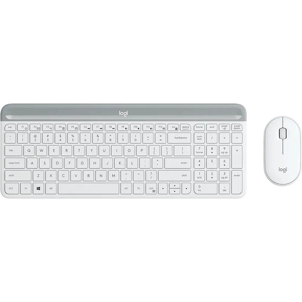 מקלדת דקה ועכבר מבית LOGITECH דגם MK470 בצבע לבן