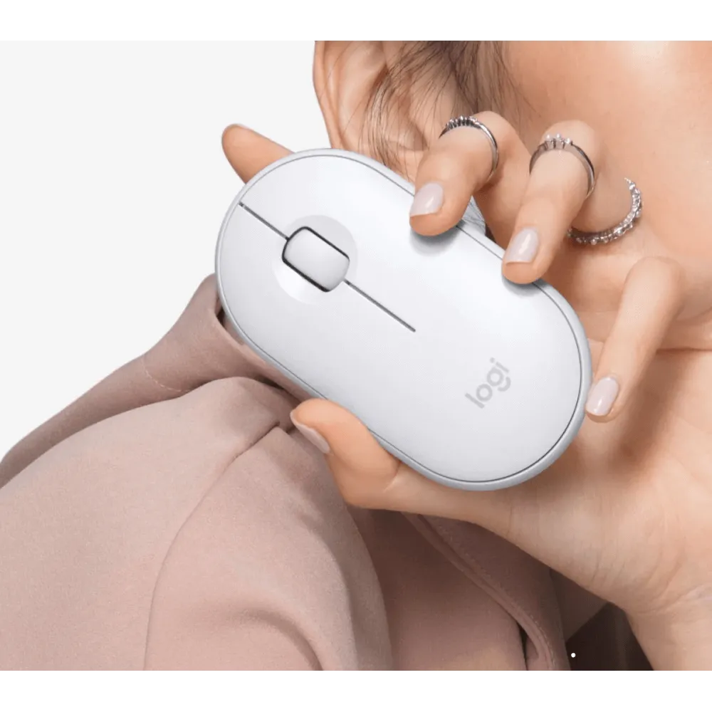 מקלדת דקה ועכבר מבית LOGITECH דגם MK470 בצבע לבן