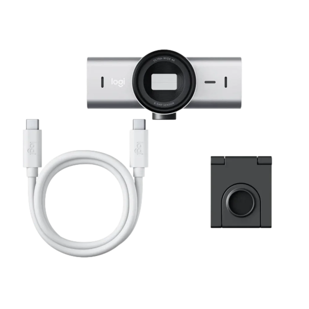 מצלמת רשת LOGITECH MX BRIO 4K ULTRA HD - צבע PALE GREY
