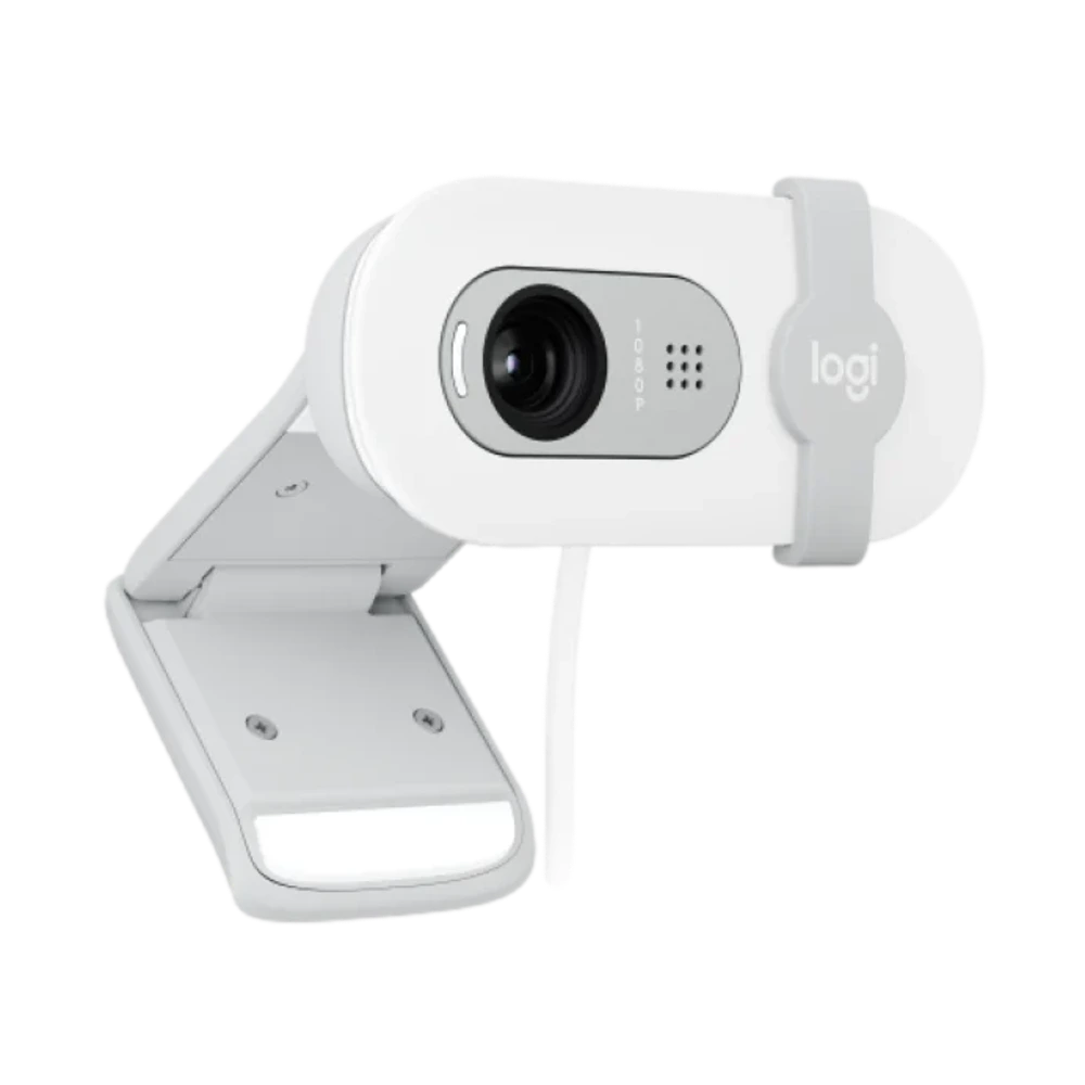 מצלמת רשת Logitech BRIO 100 - בצבע לבן